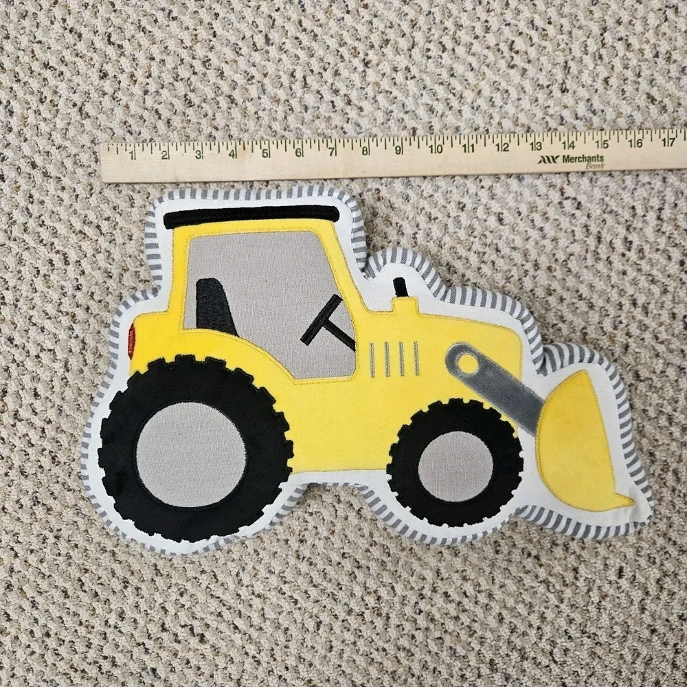 Figural Bulldozer Decorative Pillow 10